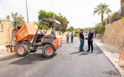 Con la repavimentación de calles termina la 1ª fase de las obras en la Urbanización Foia Blanca de l’Alfàs