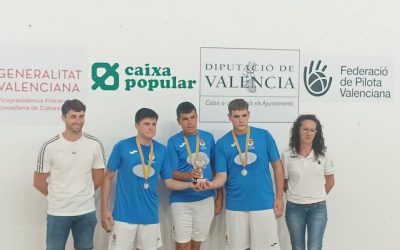 El equipo cadete de Pilota Valenciana consigue el subcampeonato de la Comunidad Valenciana